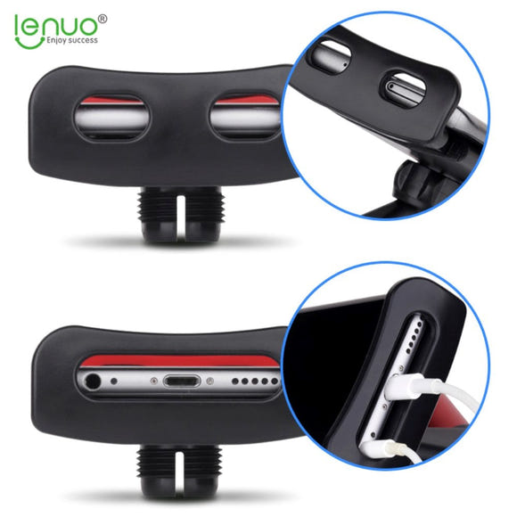 LENUO 360 Grader Mobil- & Tabletholder Til Nakkestøtte - Max Tablet: 1