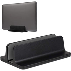 Justerbar Vertikal Holder Til MacBook & Laptop - Aluminium Sort