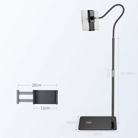 Tablet Gulvstander 360° Fleksibel - Sort