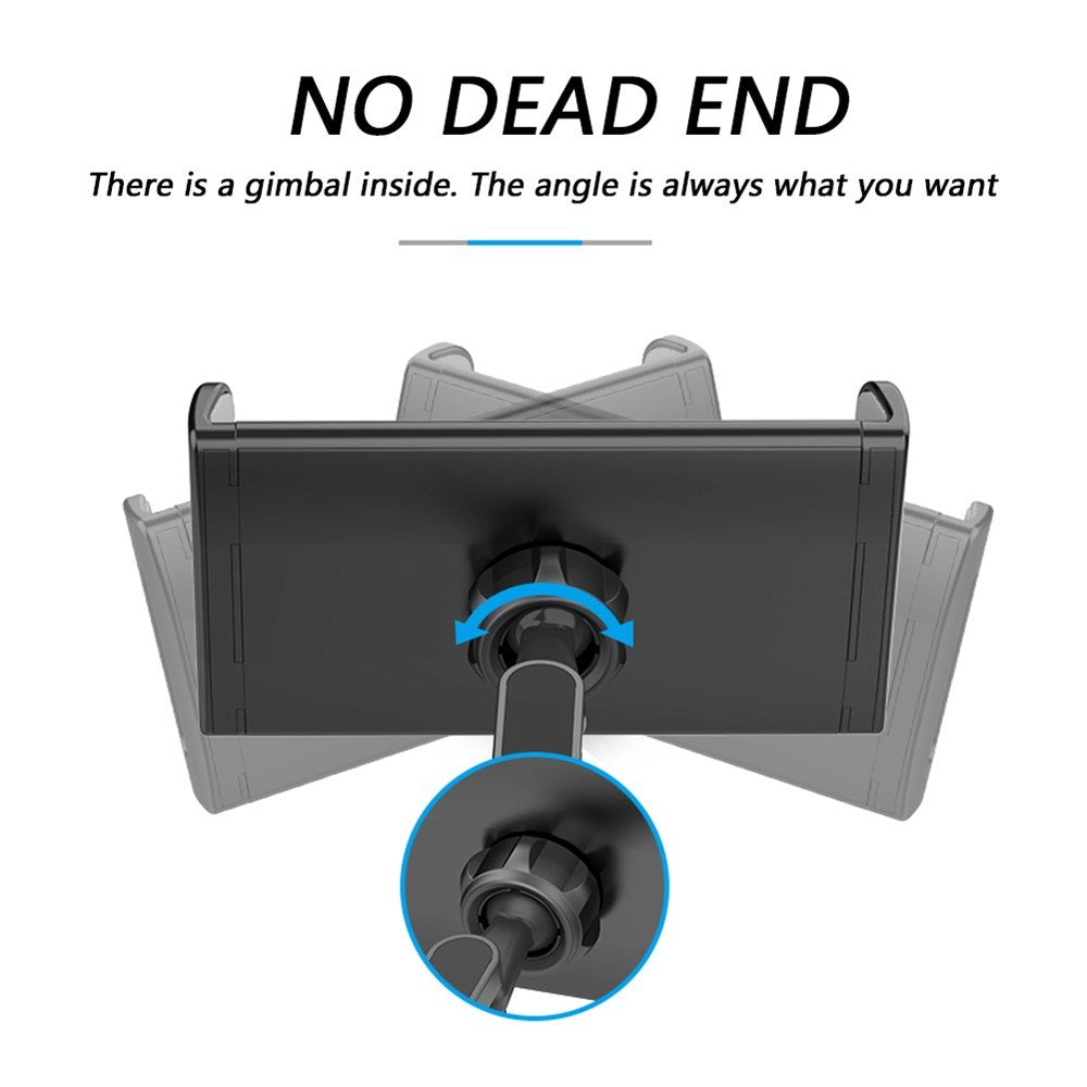 Car Mount Tablet- & Mobilholder Til Bilens Nakkestøtte - Max Tablet: 195mm x 100mm - Sort