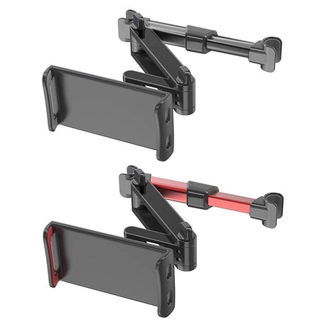 Car Mount Mobil- & Tabletholder Til Bilens Nakkestøtte - Max Mobil: 195mm x 100mm - Rød