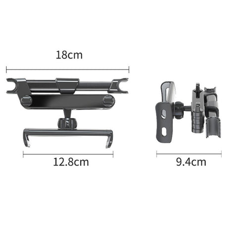 Car Mount Mobil- & Tabletholder Til Bilens Nakkestøtte - Max Mobil: 195mm x 100mm - Rød
