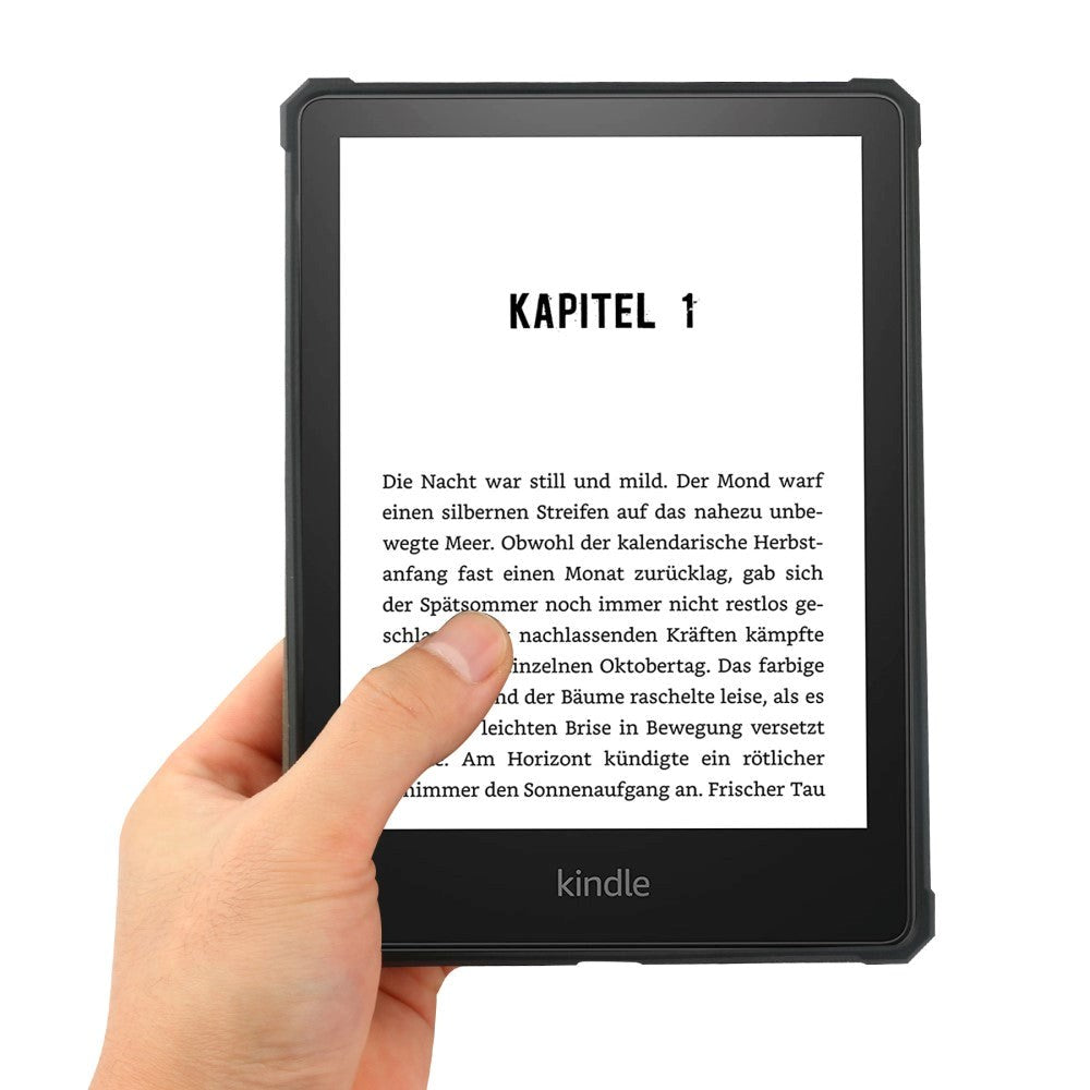 Amazon Kindle Paperwhite 5 11th Generation (2021) Læder Flip Cover - Sort