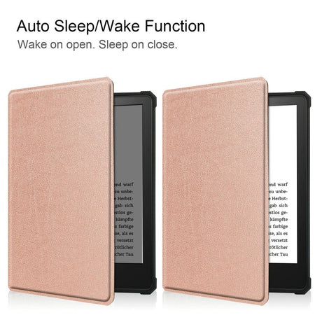 Amazon Kindle Paperwhite 5 11th Generation (2021) Læder Flip Cover - Rose Gold