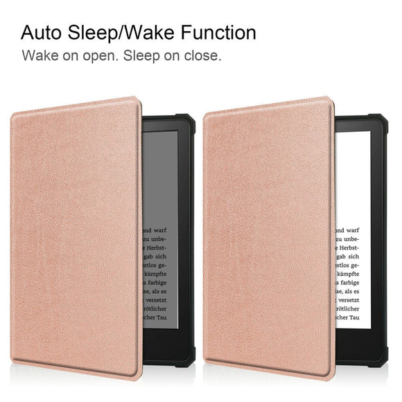 Amazon Kindle Paperwhite 5 11th Generation (2021) Læder Flip Cover - Rose Gold