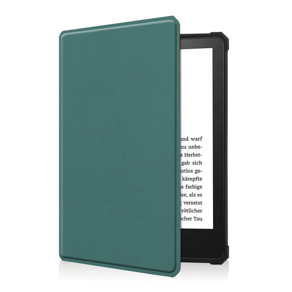 Amazon Kindle Paperwhite 5 11th Generation (2021) Læder Flip Cover - Grøn