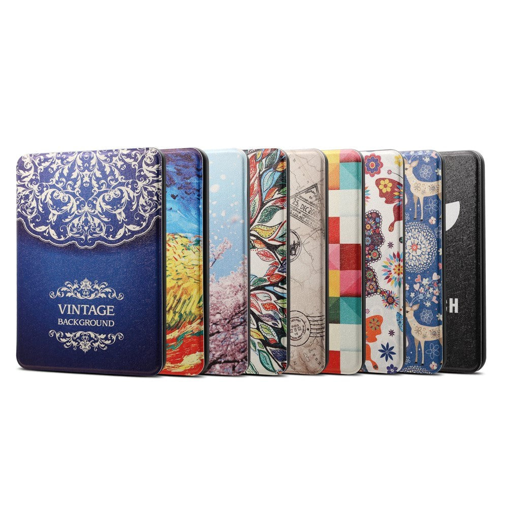 Amazon Kindle Paperwhite 5 11th Generation (2021) Kunstlæder Cover m. Vågeblus Funktion - Geometri
