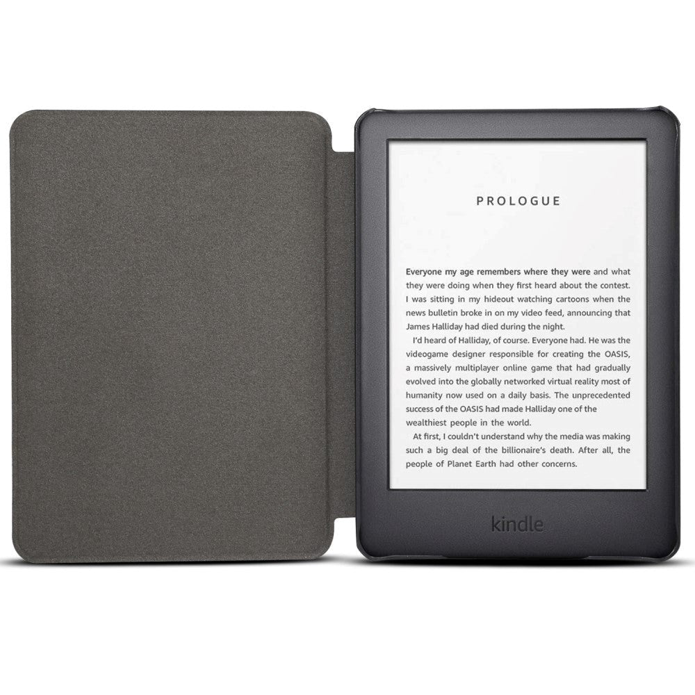 Amazon Kindle Paperwhite 5 11th Generation (2021) Kunstlæder Cover m. Vågeblus Funktion - Blå / Mønster
