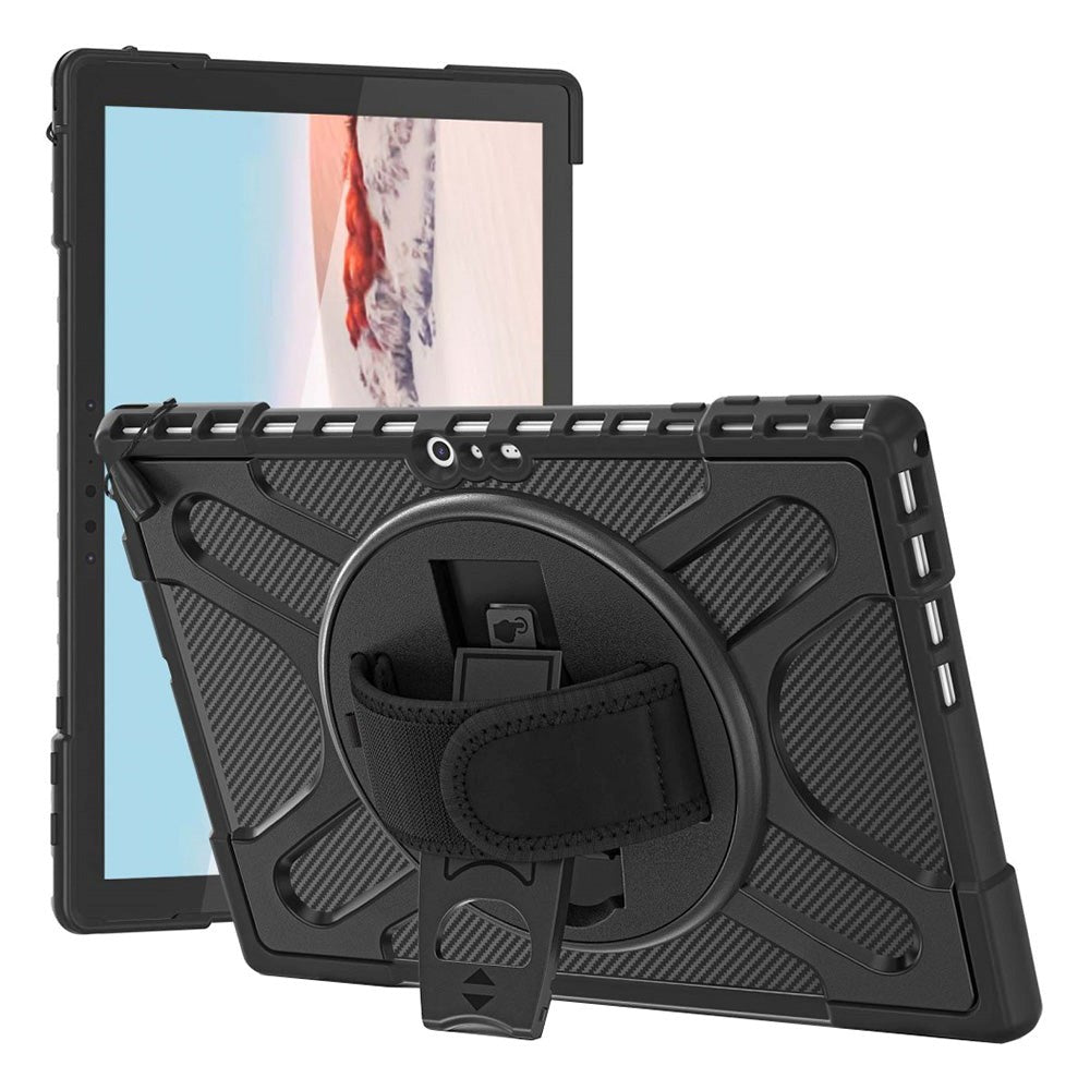 Microsoft Surface Pro 4/5/6/7 Cover m. Håndholder & Kickstand - Sort