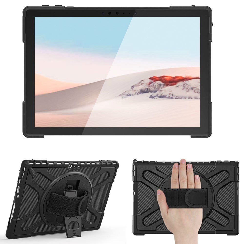 Microsoft Surface Pro 4/5/6/7 Cover m. Håndholder & Kickstand - Sort