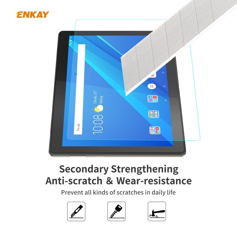 ENKAY Lenovo Tab M10 (3. Gen.) 10.1" Hærdet Skærmbeskyttelsesglas - Gennemsigtig