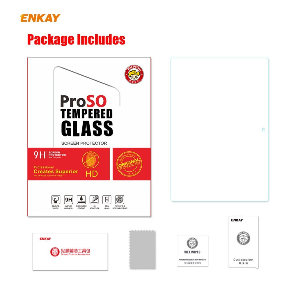 ENKAY Lenovo Tab M10 (3. Gen.) 10.1" Hærdet Skærmbeskyttelsesglas - Gennemsigtig