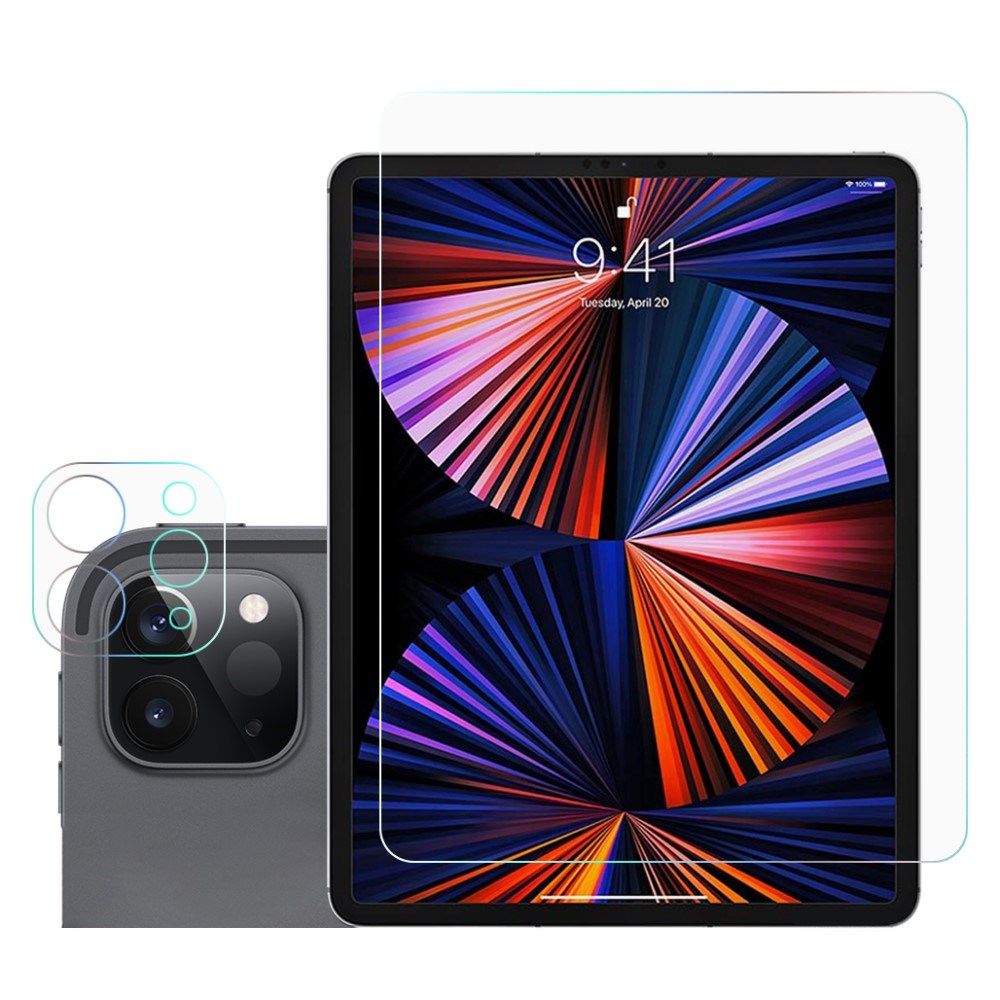 iPad Pro 12.9" (2022 / 2021 / 2020) 9H Skærmbeskyttelse + Kameralinse Beskyttelse