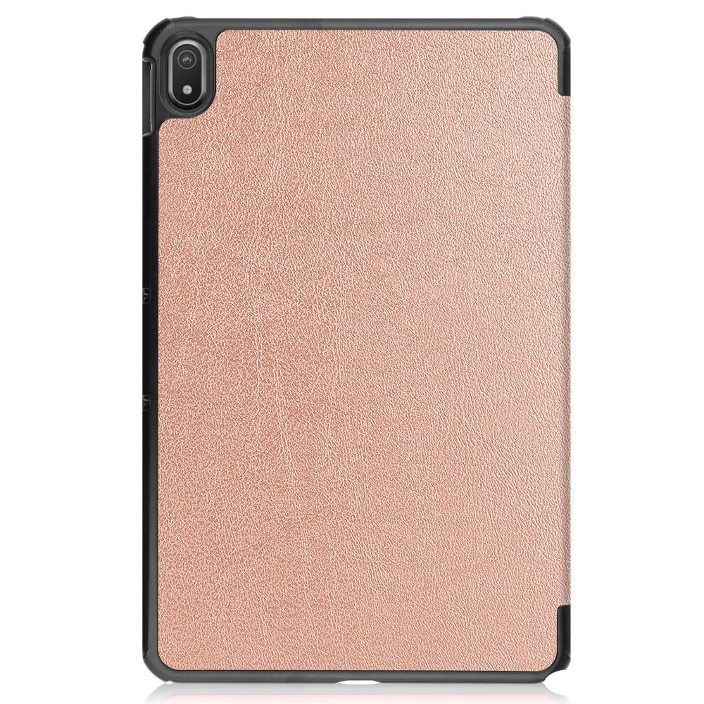Nokia T20 Tri-fold Flip Cover m. Vågeblus Funktion - Rose Gold