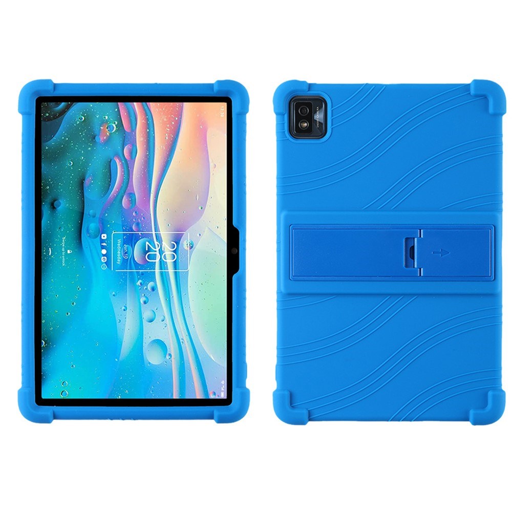 TCL Tab 10S Silikone Cover m. Kickstand - Mørkeblå
