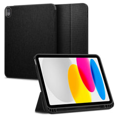 iPad 11" (2025) / iPad 10.9" (2024/2022) Spigen Urban Fit Stof Cover m. Pen Holder - Sort