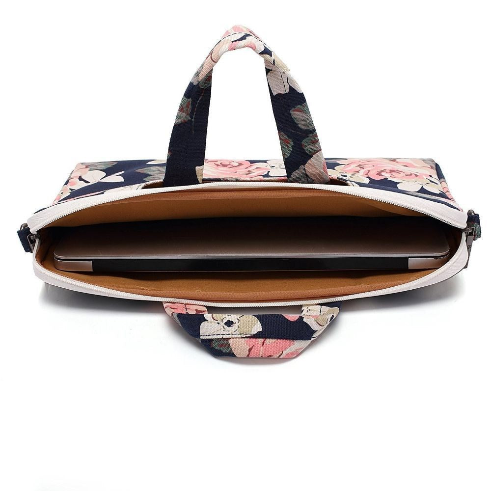 Canvaslife Briefcase Taske Til MacBook / PC 15-16" (37.5 x 26.5 cm) - Navy Rose