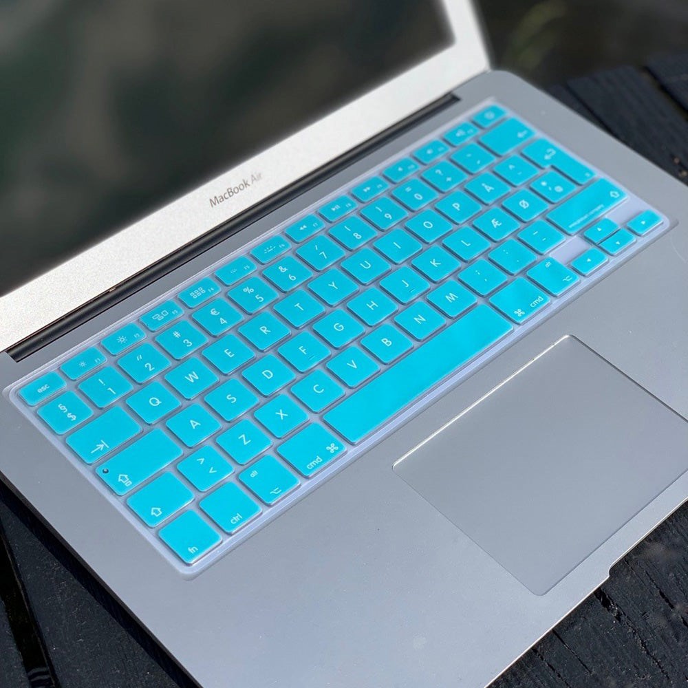 Philbert MacBook Pro 17" / Pro 15" Retina / Pro 15" / Pro 13" Retina / Pro 13" / Air 13" / Air 11" Keyboard Cover m. Dansk Tastatur - Turkis