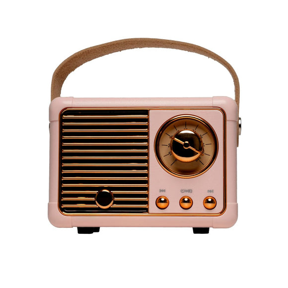 Denver Trådløs Bluetooth Højtaler m. Retro Design - 30W - Lyserød