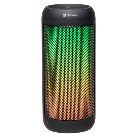 Denver Trådløs Bluetooth Højtaler 1200mAh m. RGB LED-Lys - Sort