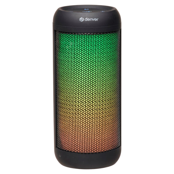 Denver Trådløs Bluetooth Højtaler 1200mAh m. RGB LED-Lys - Sort