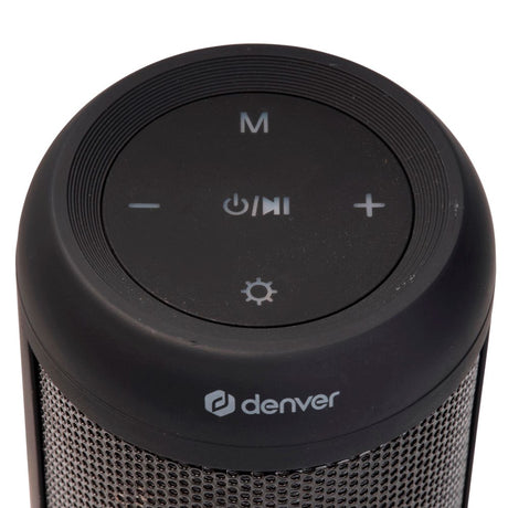 Denver Trådløs Bluetooth Højtaler 1200mAh m. RGB LED-Lys - Sort