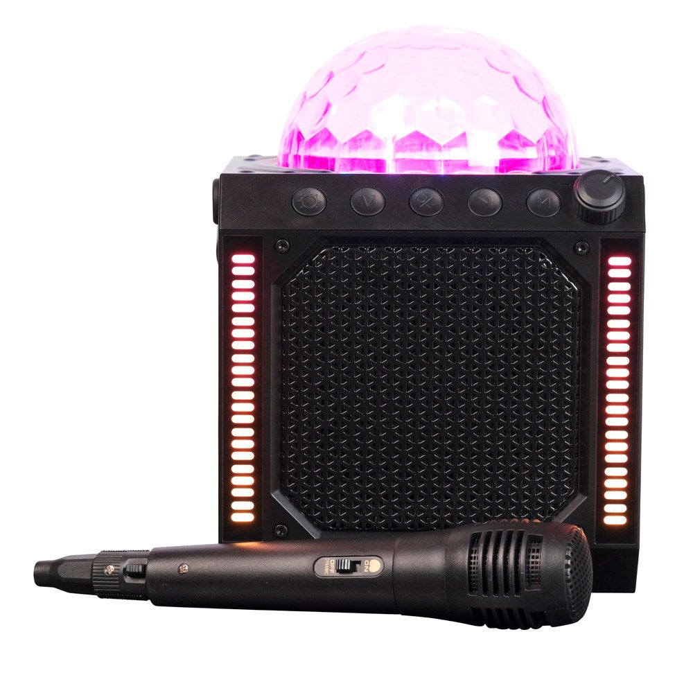 Denver Trådløs Bluetooth Højtaler m. Disko-Lys & Mikrofon - Sort - (DEMO)