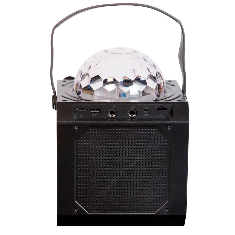 Denver Trådløs Bluetooth Højtaler m. Disko-Lys & Mikrofon - Sort - (DEMO)