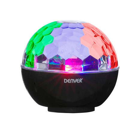 Denver Trådløs Bluetooth Højtaler m. Farverigt Disko-Lys - Sort