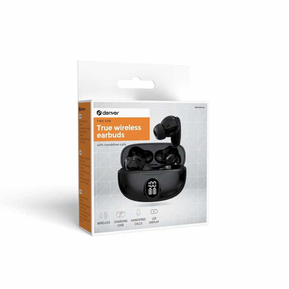Denver TWE-57B True Wireless Bluetooth In-Ear Høretelefoner - Sort