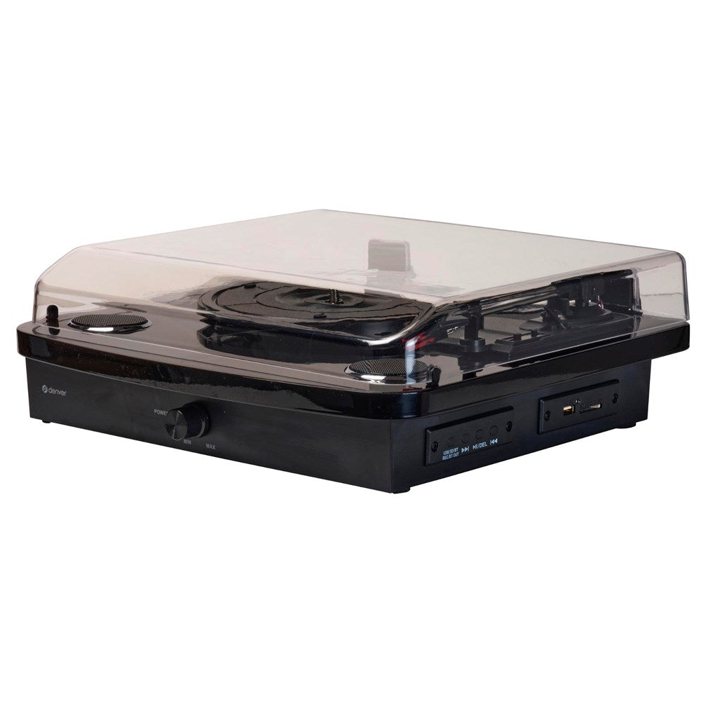 Denver VPL-230 Pladespiller m. 2 x 10W Indbyggede Højtalere - Sort