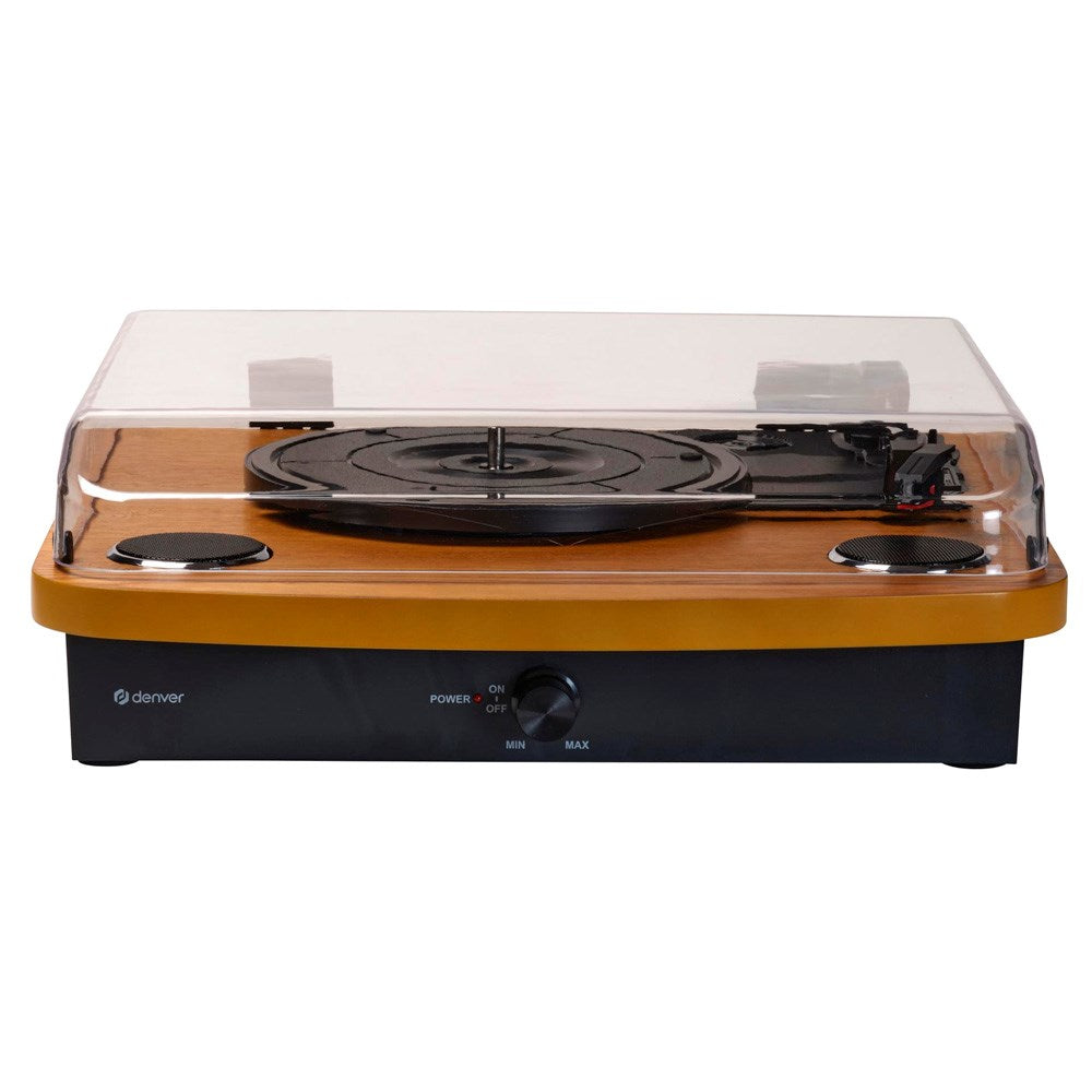 Denver VPL-230 Pladespiller m. 2 x 10W Indbyggede Højtalere - Sort / Træ