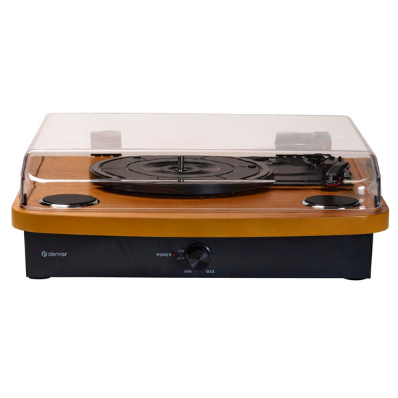 Denver VPL-230 Pladespiller m. 2 x 10W Indbyggede Højtalere - Sort / Træ