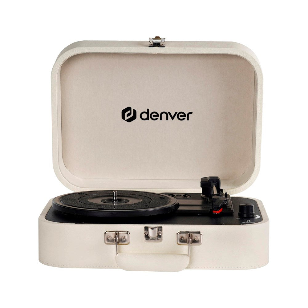 Denver VPL-130 Pladespiller m. 2 x 10W Højtalere & Optagelsessoftware - Beige