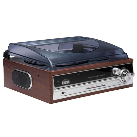 Denver VPR-190MK3 Pladespiller m. 2 x 15W Indbyggede Højtalere & FM Radio - Brun