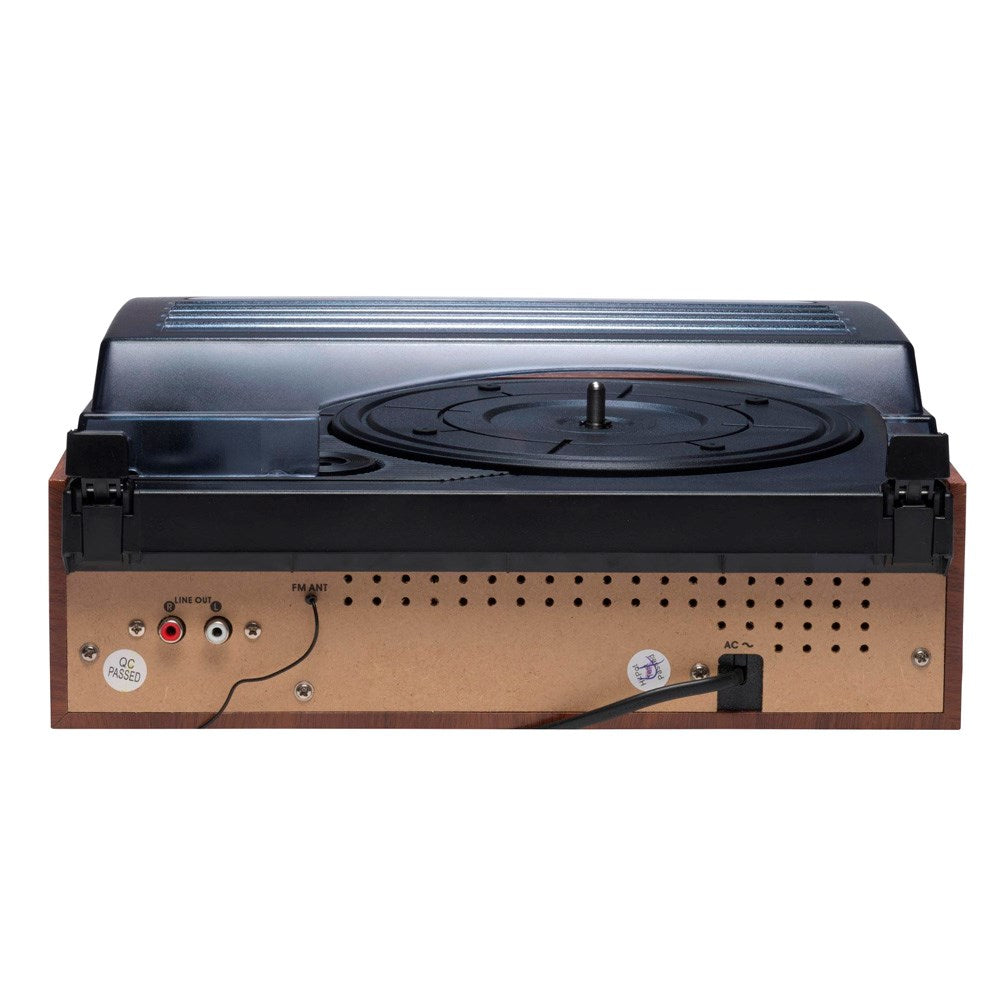 Denver VPR-190MK3 Pladespiller m. 2 x 15W Indbyggede Højtalere & FM Radio - Brun