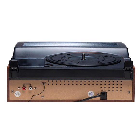 Denver VPR-190MK3 Pladespiller m. 2 x 15W Indbyggede Højtalere & FM Radio - Brun