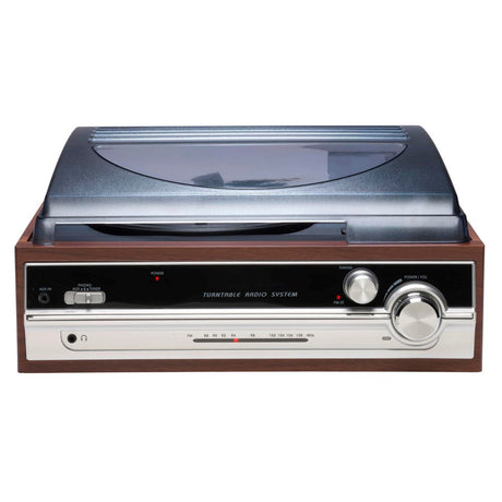 Denver VPR-190MK3 Pladespiller m. 2 x 15W Indbyggede Højtalere & FM Radio - Brun