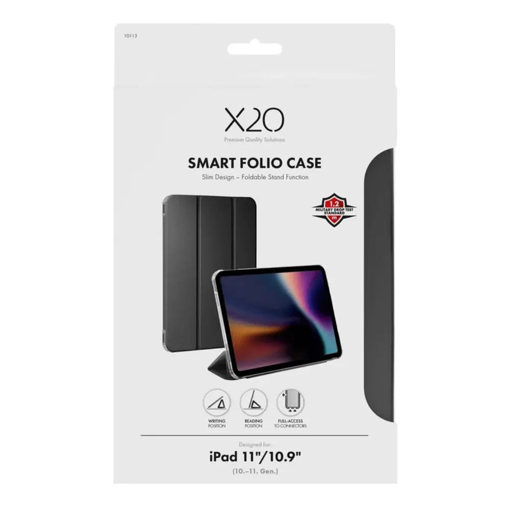 iPad 11" (2026 / 2025) / 10.9" (2024 / 2022) X2O Smart Folio Flipcover - Lyserød