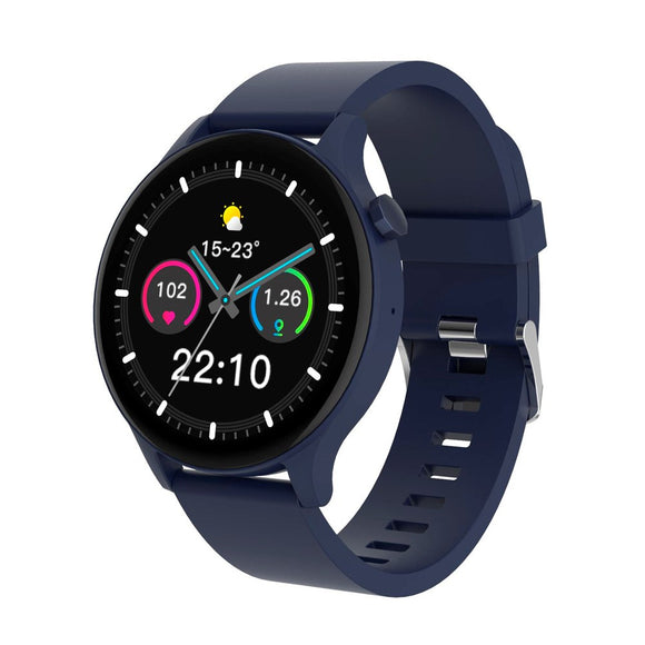 Denver SWC-338 Bluetooth Smartwatch m. Indbygget Sundhedssporing & Stemmekontrol - Mørkeblå