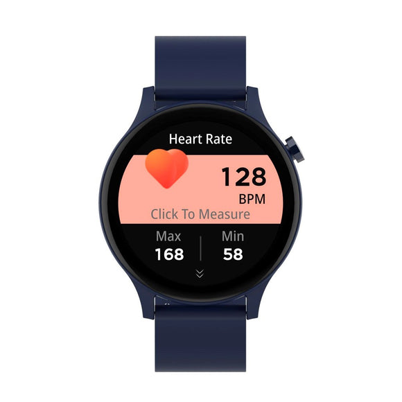 Denver SWC-338 Bluetooth Smartwatch m. Indbygget Sundhedssporing & Stemmekontrol - Mørkeblå