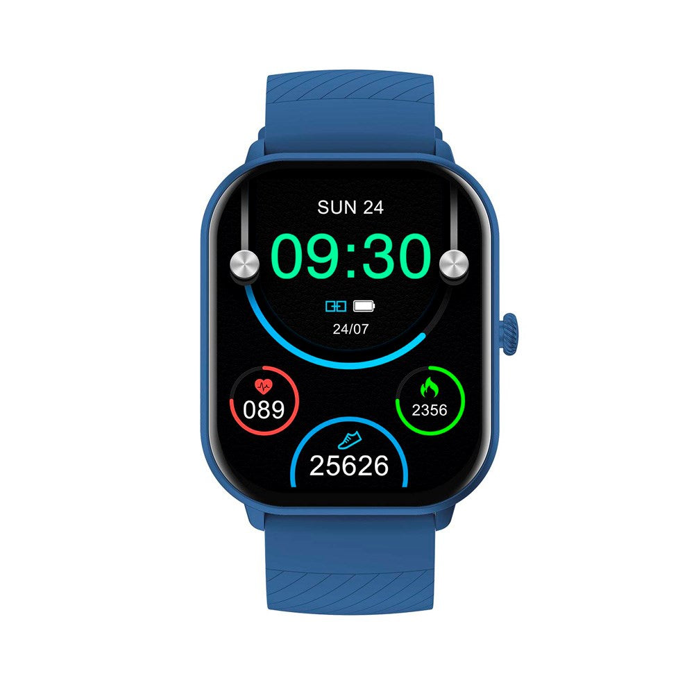 Denver SWC-187 Bluetooth Smartwatch m. Sundhedstracking & Stemmekontrol - Blå