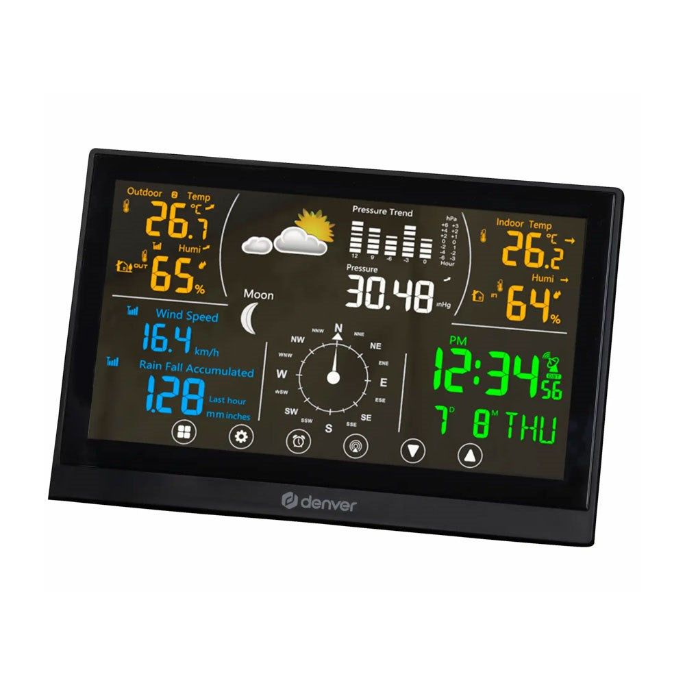 Denver WS-650 Vejrstation m. Trådløs Vind- & Regnsensor - Hvid