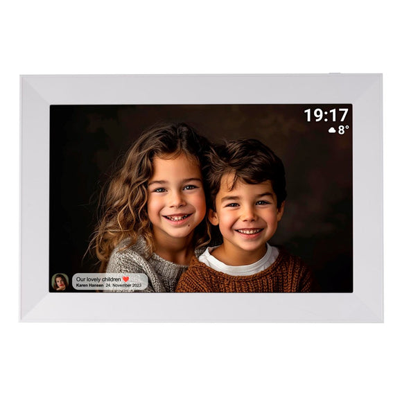 Denver Digital WiFi Fotoramme m. Frameo Fotosoftware - 10.1" / 16GB - Hvid