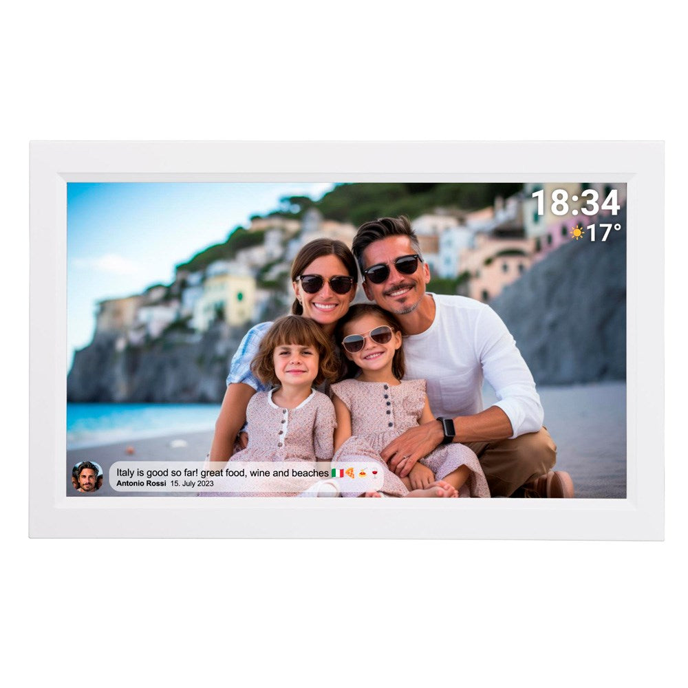 Denver HD Digital WiFi Fotoramme m. Frameo Fotosoftware - 15.6" / 16GB - Hvid