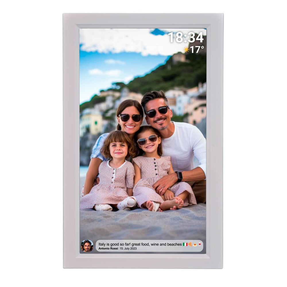Denver HD Digital WiFi Fotoramme m. Frameo Fotosoftware - 15.6" / 16GB - Hvid