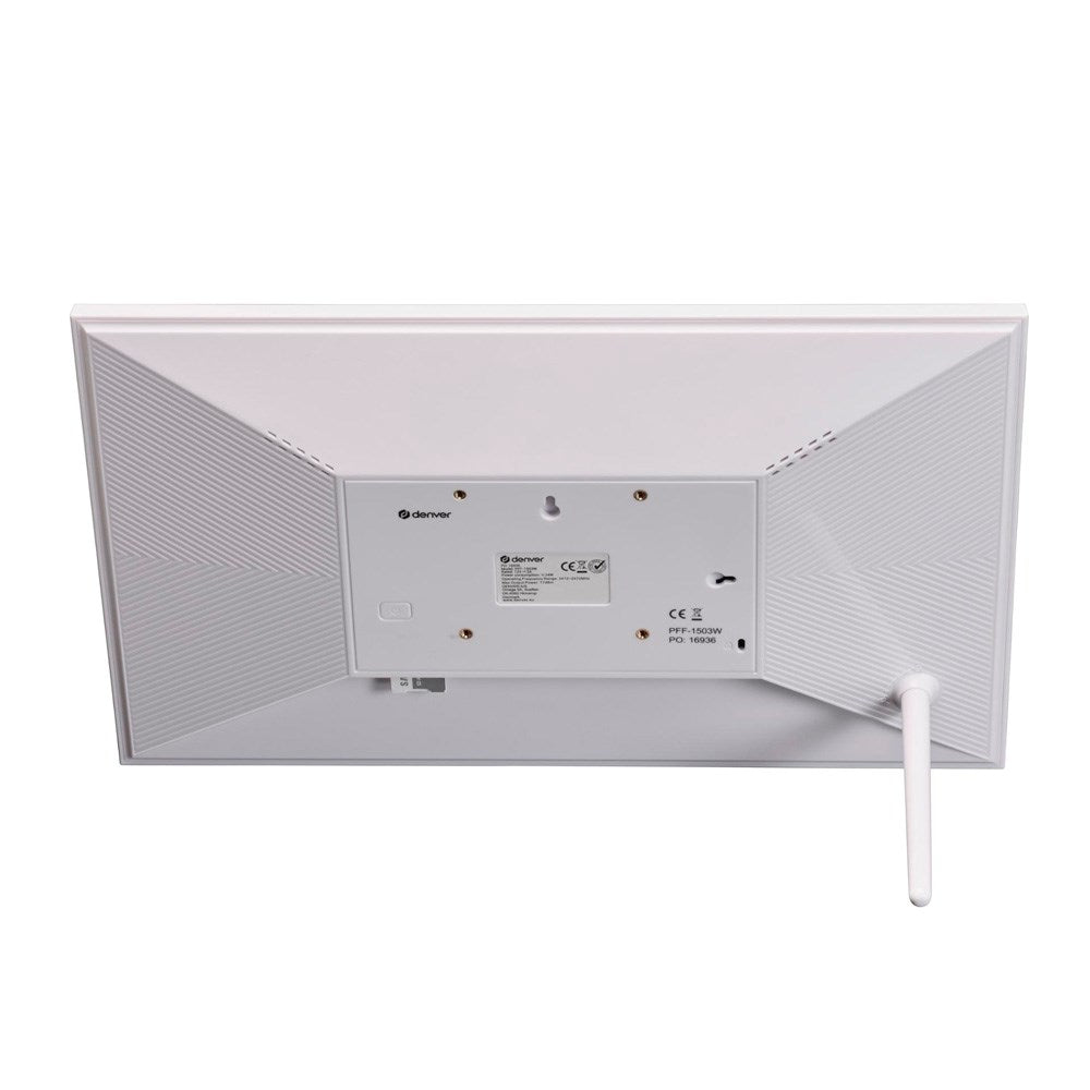 Denver HD Digital WiFi Fotoramme m. Frameo Fotosoftware - 15.6" / 16GB - Hvid