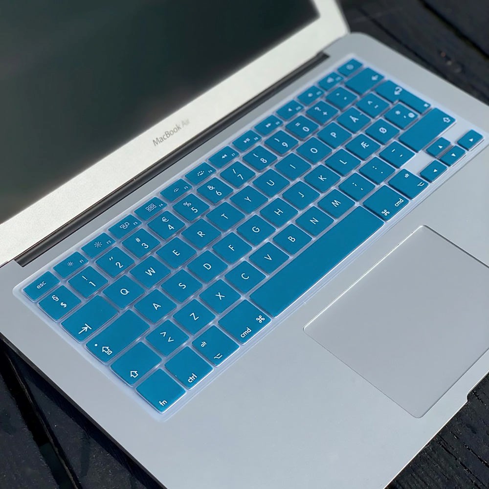 Philbert MacBook Pro 17" / Pro 15" Retina / Pro 15" / Pro 13" Retina / Pro 13" / Air 13" / Air 11" Keyboard Cover m. Dansk Tastatur - Lyseblå
