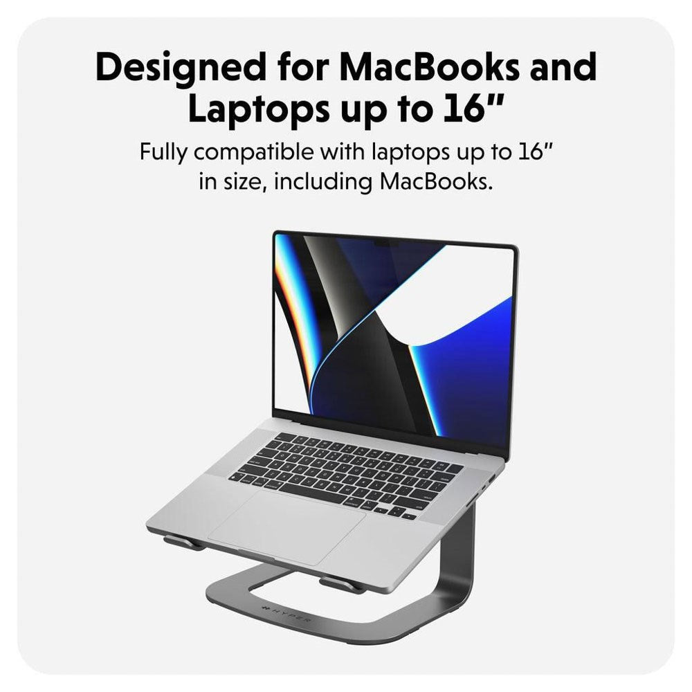 Hyper HyperSpace Ergonomisk Laptop Holder - Space Grey