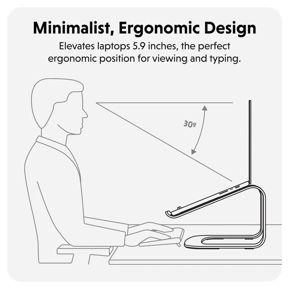 Hyper HyperSpace Ergonomisk Laptop Holder - Space Grey